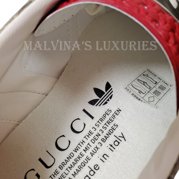 GUCCI SNEAKERS ADIDAS X GAZELLE GG LOGO SUPREME WEDGE SHOES w TREFOIL sz 41 11 - Picture 13 of 16